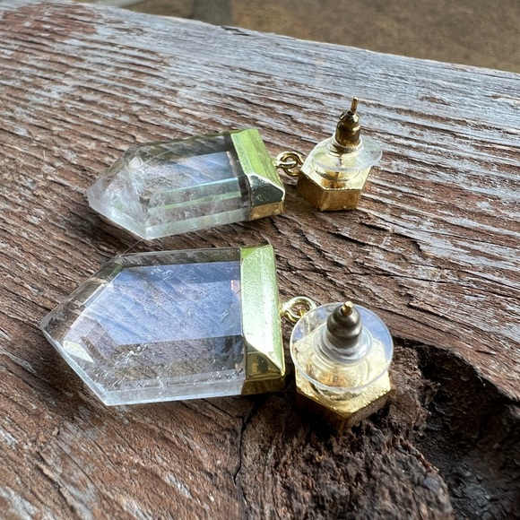 Quartz Point Statement Earrings - New - Picture 14 of 16
